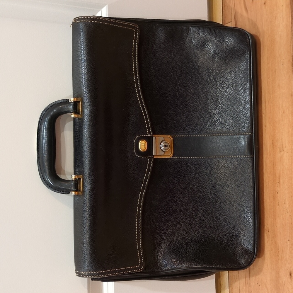 Dunhill Black Leather Briefcase